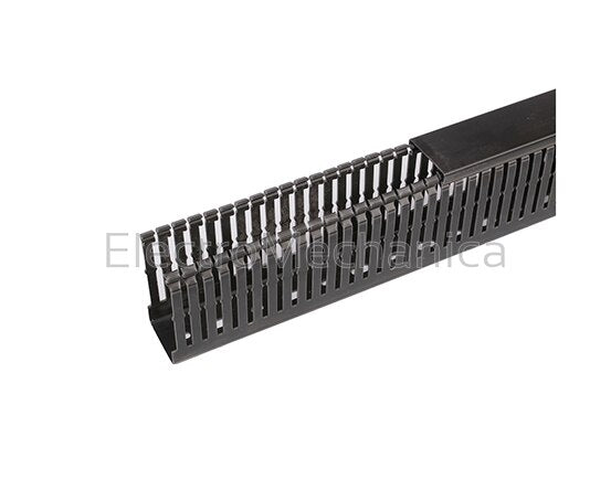 STB040080/B H80 X W40 PVC SLOTTED TRUNK 2M BLACK (20/BOX)