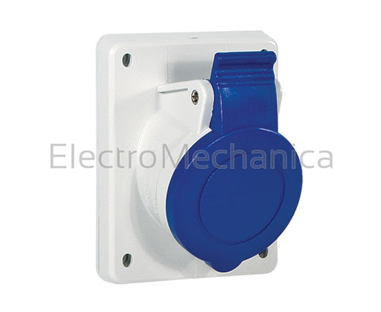 413.6363 63A 2P+E IP54 FLUSH ANGLED SOCKET