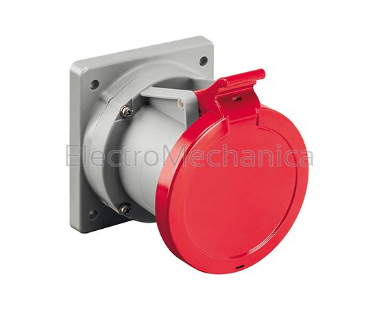 423.1663/R 16A 2P+E IP54 FLU STR/SOCKET 62mm