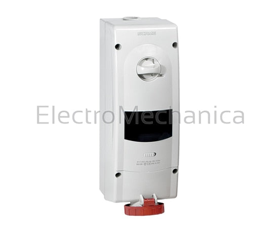 568.6383 63A 2P+E IP67 SURF SW/SOCKET + DB
