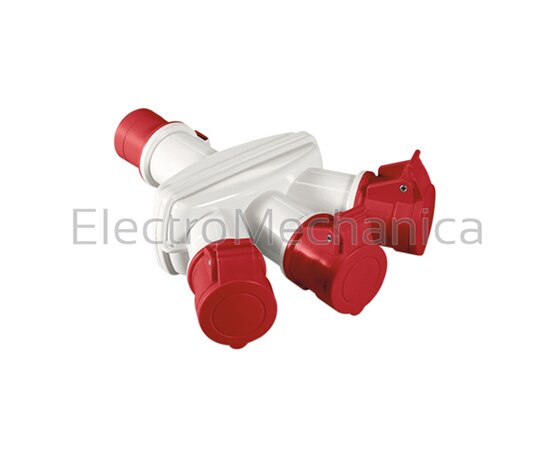 606.3005-063 16A 2P+E TO 3x 16A 3P+E ADAPTOR
